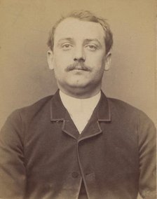 Lenfant. émile, Jules. 26 ans, né à Choisy-le-Roi (Seine). Modeleur. Anarchiste. 2/3/94., 1894. Creator: Alphonse Bertillon.
