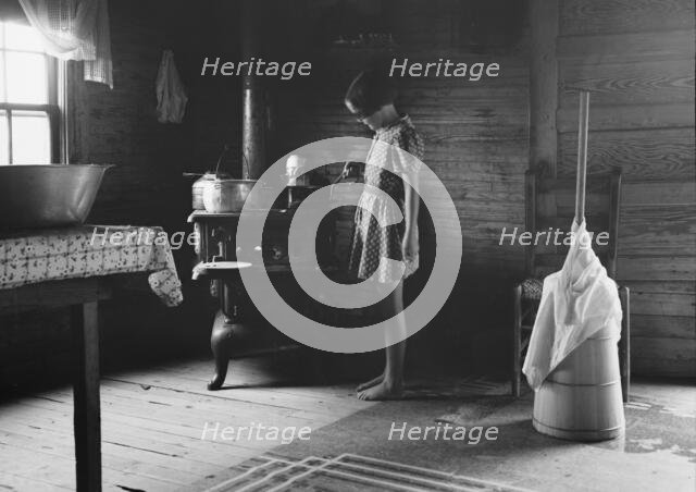 Corner of kitchen, home of tobacco sharecropper, Person County, North Carolina, 1939. Creator: Dorothea Lange.