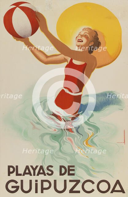 Playas de Guipúzcoa (Beaches of Guipúzcoa), 1941. Creator: Morell, Josep (1899-1949).