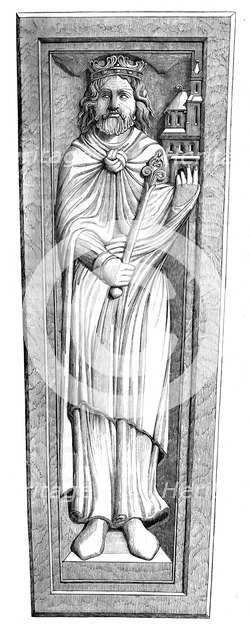 Childebert's tomb, 11th century (1849). Artist: Unknown