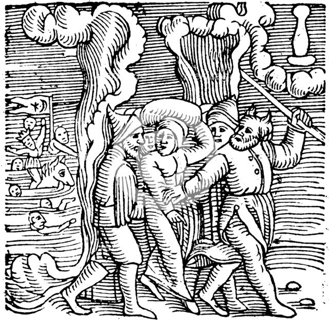 Moses delivering the Israelites from Egypt, 1557. Artist: Unknown