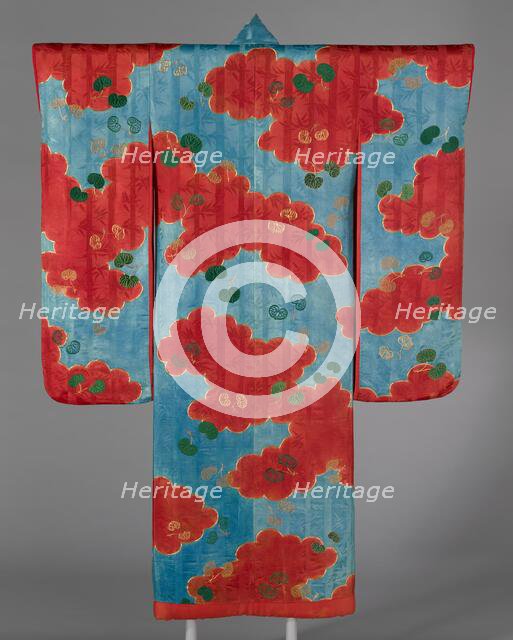 Furisode, Japan, late Edo period (1789-1868)/ Meiji period (1868-1912), 19th century. Creator: Unknown.