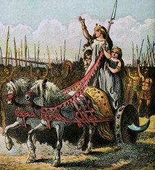 'Boadicea And Her Army', (c1850). Artist: Unknown