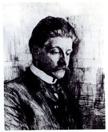 Portrait of the painter Mikhail Aleksandrovich Vrubel (1856-1910), 1900s. Artist: Mate (Mathé), Vasily Vasilyevich (1856-1917)