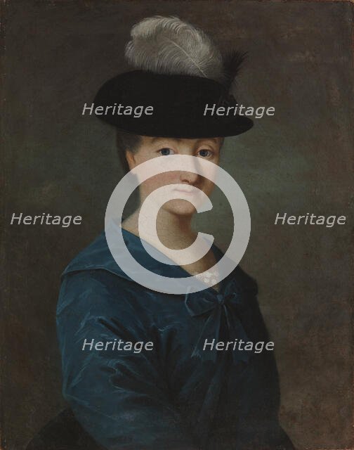 Portrait of Christina Agatha Silfersparre, 1760-1769. Creator: Nils Schillmark.