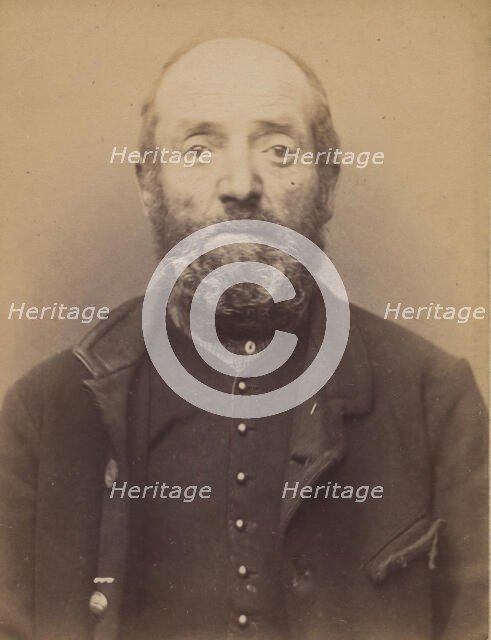 Barbichon. Jacques, émile. 62 ans, né à Provins. Marchand de mouron. Anarchiste. 9/3/91., 1891. Creator: Alphonse Bertillon.
