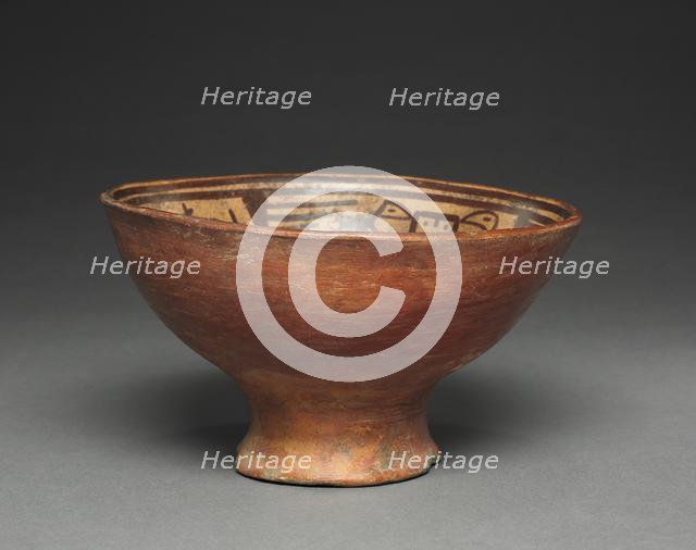 Bowl with Humans and Birds, c. 1250-1550. Creator: Unknown.