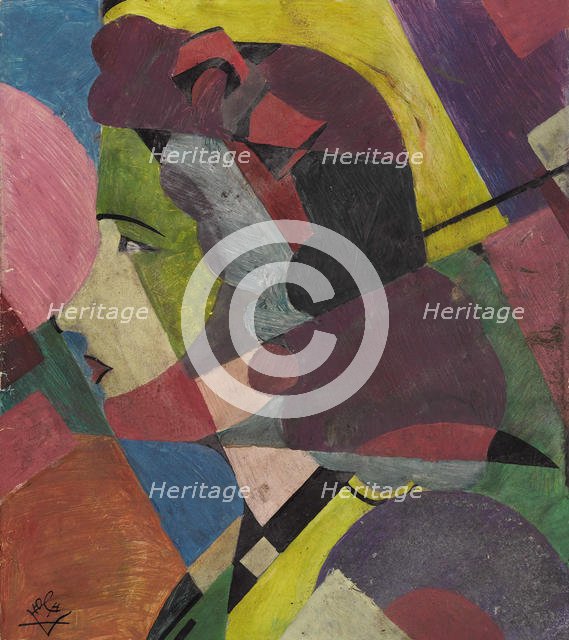 Woman in Profile. Creator: Klyun, Ivan Vassilyevich (1873-1942).