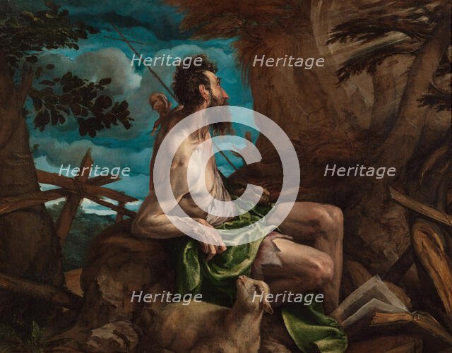 Saint John the Baptist in the desert, 1558. Creator: Bassano, Jacopo, il vecchio (around 1510-1592).