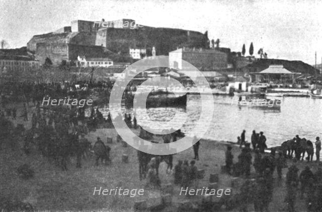 'Une base Allemande en Adriatique: L'occupation de Corfou; Le matin du 11 janvier...', 1916. Creator: Unknown.