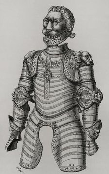Armour ornamented with lions, supposedly that of King Louis XII of France (1462-1515), 1877.  Creator: Unknown.