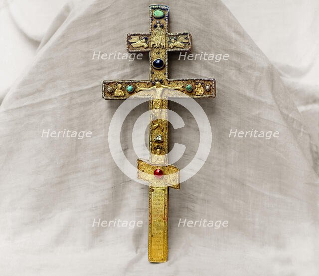 Cross of Abbot Vassian, vestry of the Ipatievsky Monastery, Kostroma, 1911. Creator: Sergey Mikhaylovich Prokudin-Gorsky.