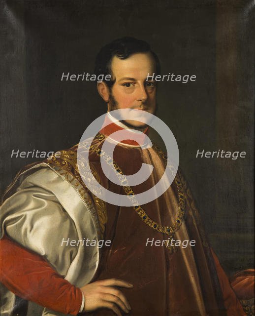 Portrait of Prince Johann Adolf II of Schwarzenberg (1799-1888), 1852. Creator: Philippot, Karl Ludwig (1801-1859).