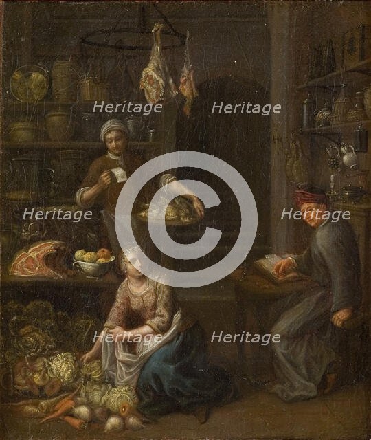 Accounting for the Purchases in the Kitchen, 1637-1702. Creator: Gerrit Lundens.