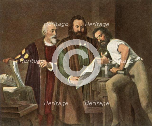 'Johann Gutenberg (1400-1468)', 1936. Creator: Unknown.