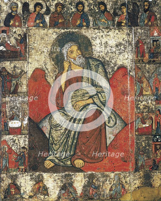 The Prophet Elijah in the Wilderness with Scenes from His Life and Deesis, 13th- first third of 14th Creator: Russian icon.