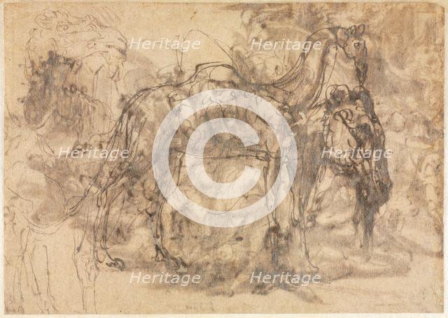 Sketches of Animals (verso), c. 1545/47. Creator: Perino del Vaga (Italian, 1500/01-1547).