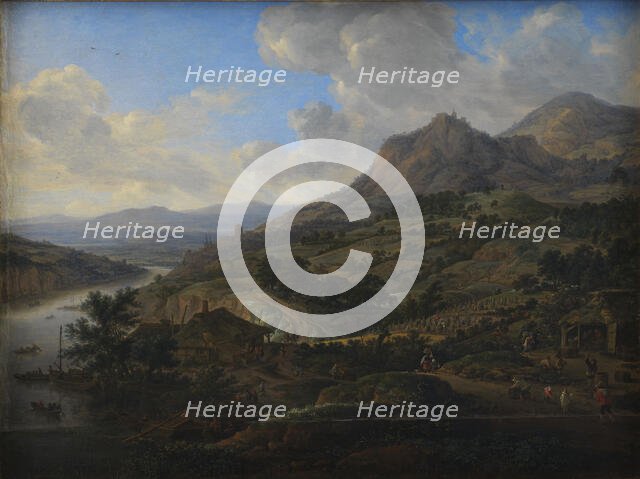 Wine Harvest at the Rhine, 1659. Creator: Saftleven, Herman (1609-1685).