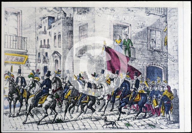 Feast of San Antonio, vulgar dels tres tombs in Barcelona, 1860. Creator: Puiggari, Ramón (1820-1894).