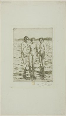 The Three Graces, 1910. Creator: Anders Leonard Zorn.