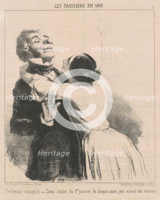 Tendresse conjugale, 19th century. Creator: Honore Daumier.