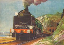 'The Golden Arrow, S.R., leaving Shakespeare's Cliff, Dover', 1940. Artist: Unknown.