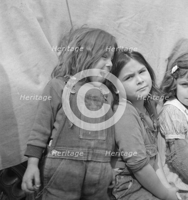 Children of migratory carrot pullers, Mexicans, Imperial Valley, California, 1937. Creator: Dorothea Lange.