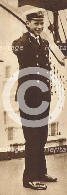 'Naval cadet Prince Albert in the Royal Yacht Victoria and Albert, 1912', 1937. Artist: Unknown.