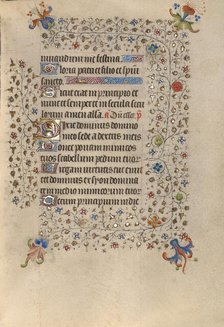 Decorated Text Page; Book of Hours, about 1420. Creator: Unknown.