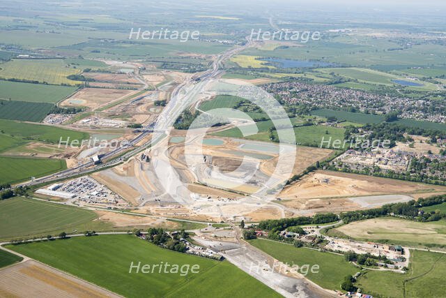 A14 Cambridge to Huntingdon road improvement scheme, Brampton, Cambridgeshire, 2018. Creator: Historic England.
