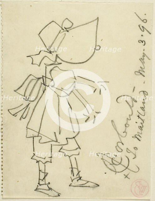 Girl in Bonnet, 1896. Creator: Edward Henry Corbould.