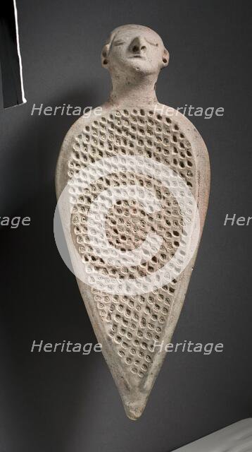 Grater with Handle in the Form of a Male Head, 300 B.C.-A.D. 300. Creator: Unknown.