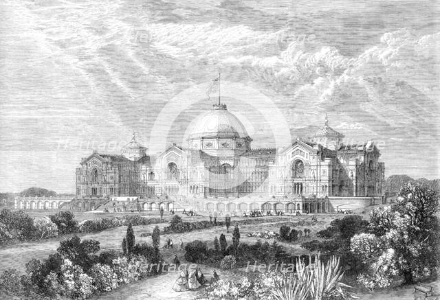 Building proposed to be erected in the Alexandra-Park, Muswell-Hill, 1864. Creator: Mason Jackson.