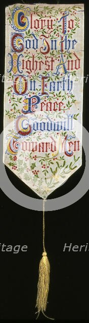 Bookmark with Tassel, Coventry, 19th century. Creator: Thomas Stevens.