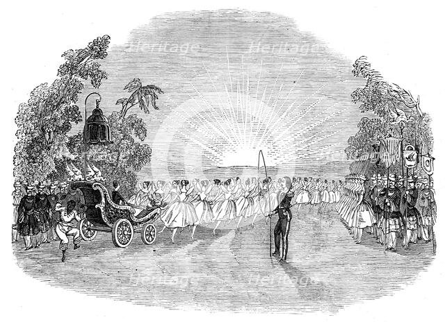 Scene from the Burlesque of "Aladdin; or the Wonderful Lamp", at the Lyceum, 1844. Creator: Unknown.