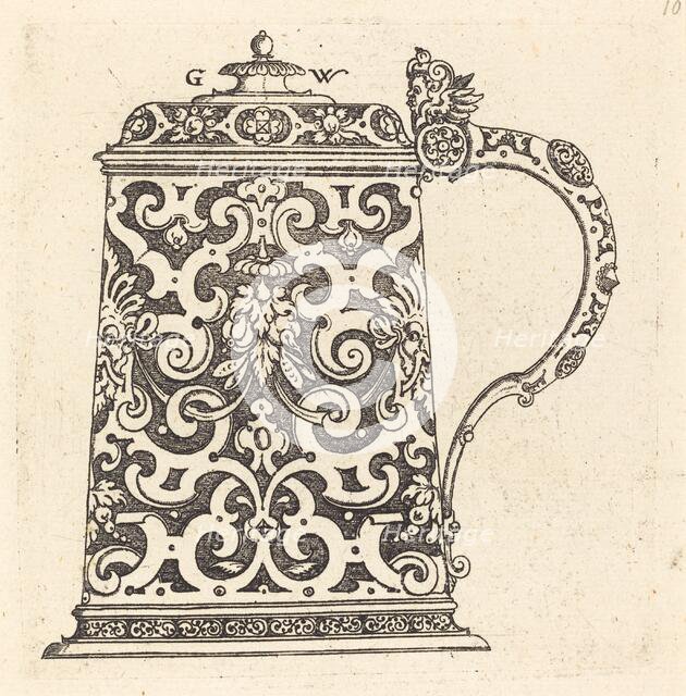 Large jug, the handle formed by a snake, published 1579. Creator: Georg Wechter I.