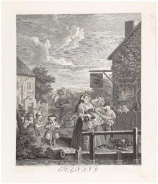 Evening, From the Series "The Four Times of the Day", 1738. Creator: Hogarth, William (1697-1764).