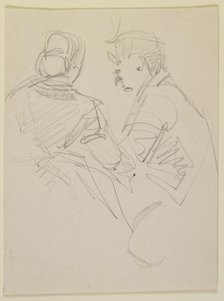 Two figures, 1858. Creator: James Abbott McNeill Whistler.