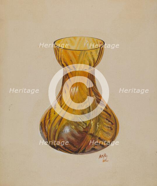 Amber Jar (Blown), c. 1937. Creator: Ralph Atkinson.