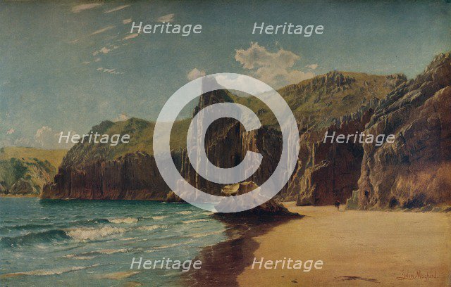 'Cliffs at Barlow', c1877.  Artist: John Mogford.