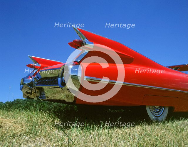 1959 Cadillac series 62 tail fins. Artist: Unknown.