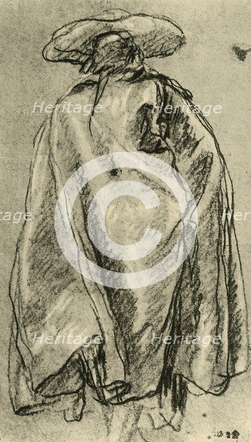 'Man in a Big Cloak seen from behind', 1752, (1928). Artist: Giovanni Battista Tiepolo.