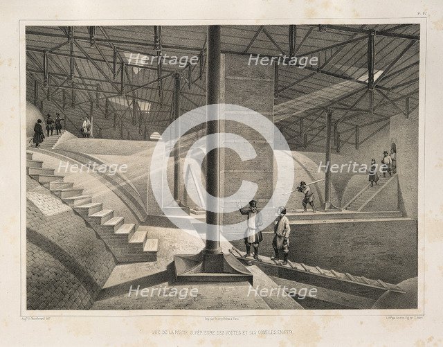 Part of the Arch and a metal roof (From: The Construction of the Saint Isaac's Cathedral), 1845. Artist: Montferrand, Auguste, de (1786-1858)