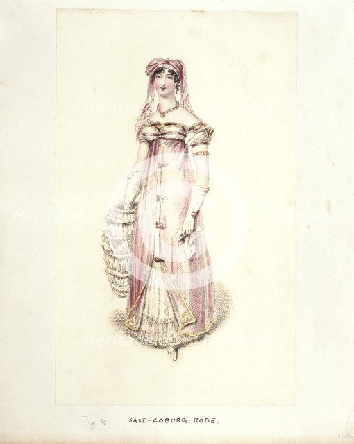 Saxe-Coburg robe, 1816. Artist: Unknown
