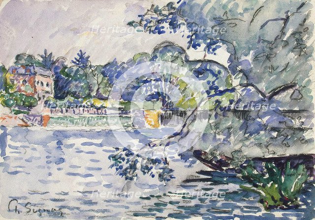 'Banks of the Seine', c1900. Artist: Paul Signac