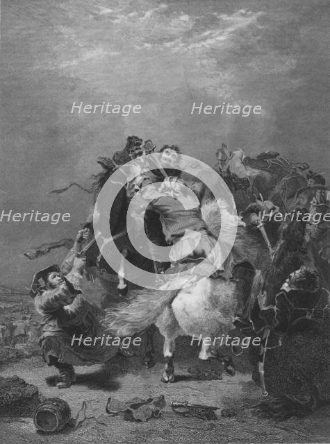 'Attack on the Smugglers, Guy Mannering', c1837.  Creator: Cosmo Armstrong.