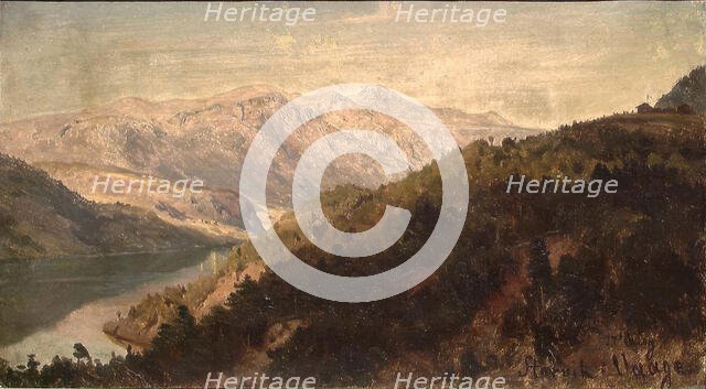 View of Vaga, 1846. Creator: Hans Gude.