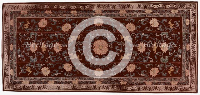 Kang or furniture cover (quilt), Qing dynasty, 18th century. Creator: Unknown.