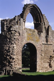 Arched window and doorway, Lilleshall Abbey, Shropshire, 1999. Artist: Unknown