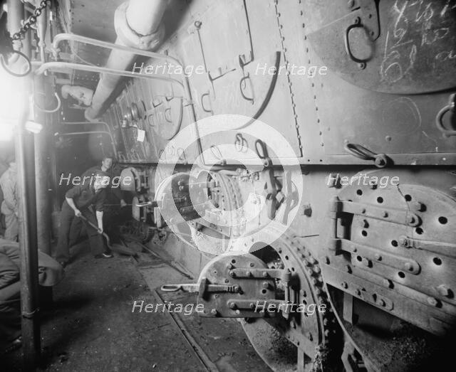 U.S.S. Massachusetts, fire room, between 1896 and 1901. Creator: Unknown.